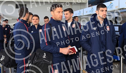 Departure Serbian national football team in Wales.Odlazak fudbalske reprezentacije Srbije u Vels. 