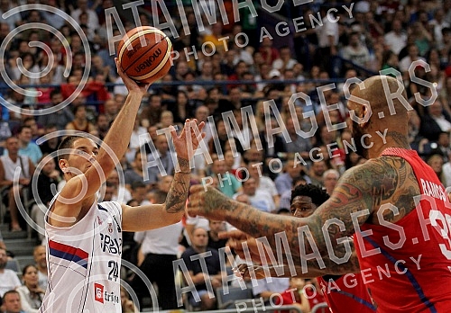 First day of FIBA Olympic Qualifying Tournament 2016 held in Kombank arena - Group A - Serbia vs Puerto Rico.Prvi dan Olimpijskog kvalifikacionog turnira za Olimpijske igre u Riu 2016 odrzan u Kombank areni - Group A - Srbija vs Puerto Rico.