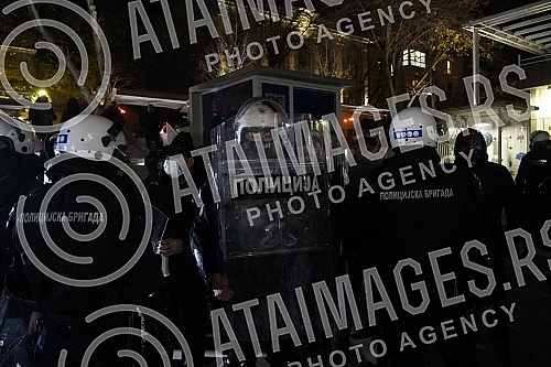 A gathering of several non-governmental organizations, opposition parties and citizens gathered on Cvetni trg for the 