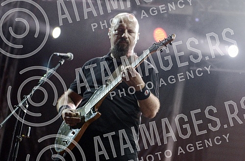 Concert of rock band Hladno pivo held on Beer fest.Koncet rok grupe Hladno pivo na Bir festu (Beer fest).