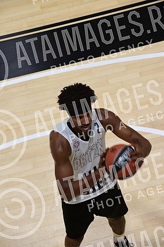 The open part of the training of the players of KK Partizan Mozzart Bet in the small hall of the Stark Arena and making statements before the trip to Berlin, where on Friday, October 7, the first match of this year's Euroleague season awaits them, ag