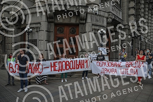 A student protest was held on the plateau in front of the Faculty of Philosophy, organized by the initiative A student protest was held on the plateau in front of the Faculty of Philosophy, organized by the initiative