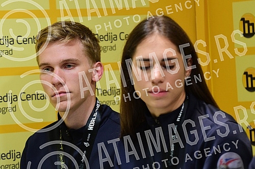 Conference on the occasion of the success of the Serbian national team in taekwondo.Konferencija povodom uspeh srpskih reprezentativaca u tekvondo.