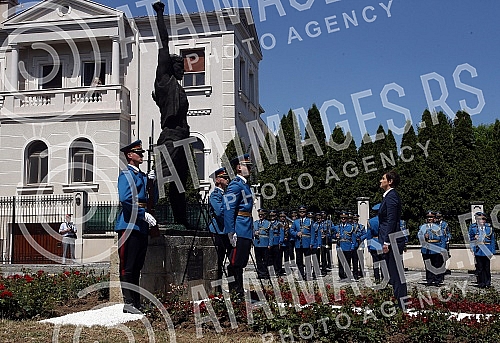 On the occasion of marking the Day of the Fighter, laying wreaths on the monument 
