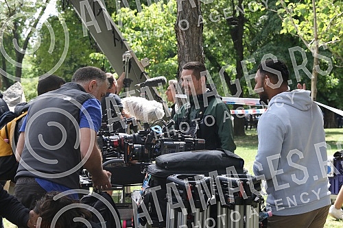 Journalists attended the filming of the new domestic thriller series Journalists attended the filming of the new domestic thriller series