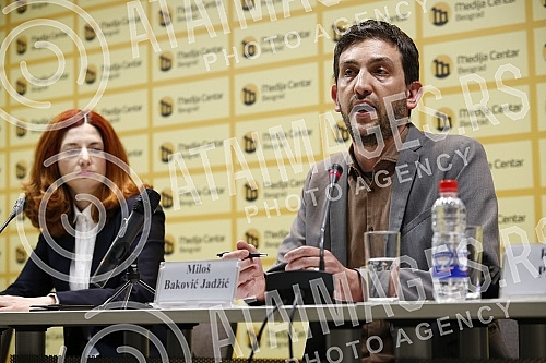 The press conference of the Coalition We Must, at which the program for labor and social rights was presented.Konferencija za novinare Koalicije Moramo na kojoj je predstavljen program za rad i socijalna prava.