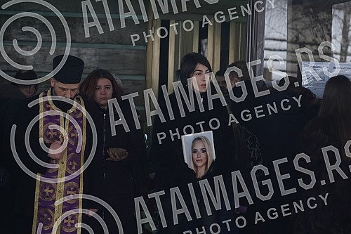 Funeral of Kristina Kika Djukic at the Lesce cemetery.Sahrana Kristine Kike Djukic na groblju Lesce.