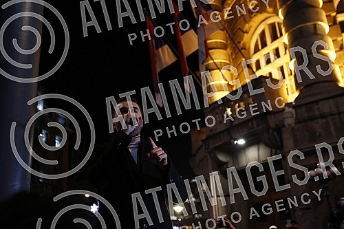 In front of the Presidency, a protest is being held against the excavation of lithium and pine on the territory of the whole of Serbia, under the name 