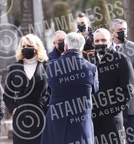 Burial of journalist Ksenija Vucic at the New Cemetery.Sahrana novinarke Ksenije Vucic na Novom groblju.