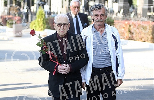 Funeral of Milena Dravic held on New cemetery.Sahrana Milene Dravic na Novom groblju.