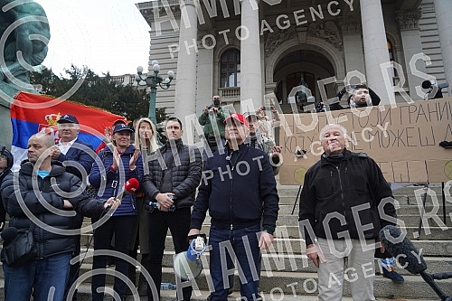 A rally in support of Novak Djokovic was held in front of the National Assembly, and was organized by Novak's family, who had previously held a press conference at the Novak restaurant. Skup podrske Novaku Djokovicu odrzan je ispred Narodne skupsti