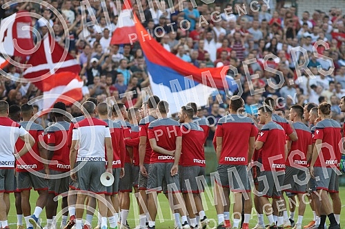 Training of FK Crvena Zvezda football players before qualifying for the Champions League and the match against FK Salzburg.Trening fudbalera FK Crvena zvezda pred utakmicu kvalifikacija za Ligu Sampiona i meca sa FK Salzburg.
