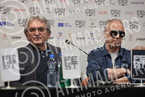 Press conference at the 49th Fest, where Slobodan Ivetic, director