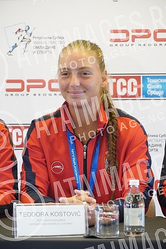Press conference on the occasion of the great success of the Serbian women's national team in the under-16 competition at the European Team Championship, where they won a silver medal, as well as the success of Mia Ristic, who won the gold medal (und