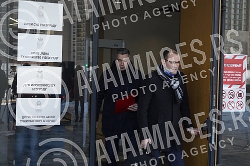 The president of the Serbian movement Dveri, Bosko Obradovic, held a press conference in front of the Second Basic Public Prosecutor's Office, on the occasion of filing criminal charges for theft in a referendum.Predsednik Srpskog pokreta Dveri Bos