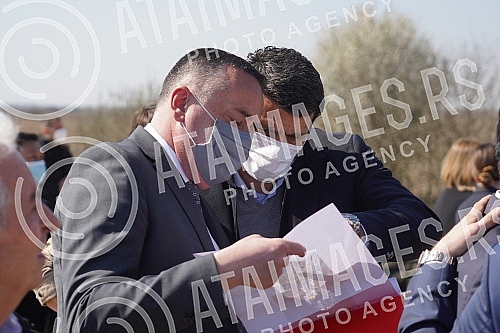 The President of the Republic of Serbia, Aleksandar Vucic, attended the celebration of the beginning of works on the section of the road New Belgrade - Surcin (continuation of the highway E-763 Milos Veliki).Predsednik Republike Srbije Aleksandar V