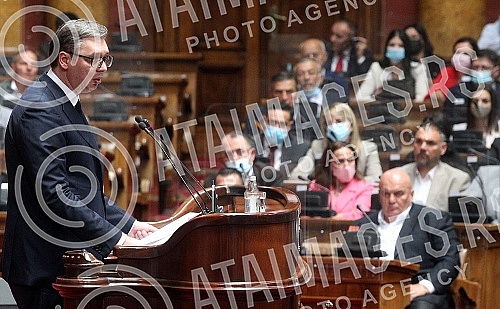 The fifth special session of the National Assembly of the Republic of Serbia, on whose agenda was the Report on the work of the Office for Kosovo and Metohija (in the period from May 2019 to June 2021) submitted by the Government and the Report on th