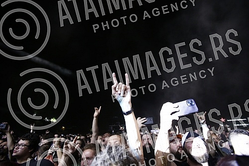 Performance of the Brazilian heavy metal band Sepultura on the Main Stage of the Exit festival.Nastup brazilskog hevi metal bend Sepultura na Glavnoj bini Exit festivala.