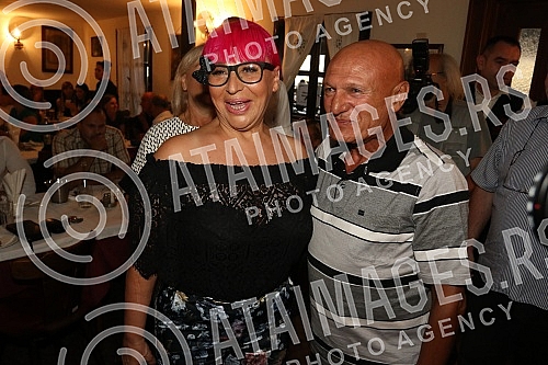 Celebration of the 50th work of Saban Saulic held at Restaurant Three Sesir.Proslava povodom 50 rada Sabana Saulica odrzana u restoranu Tri sesira.