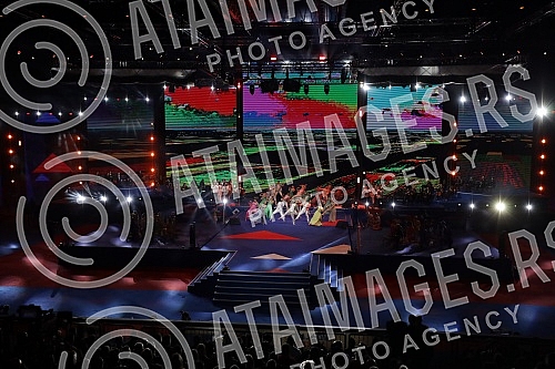 The opening ceremony of the AIBA Men's Boxing Championship was held at the Stark Arena in Belgrade.Svecana ceremonija otvaranja AIBA Svetskog prvenstva u boksu za muskarce odrzana je u Stark Areni u Beogradu.  