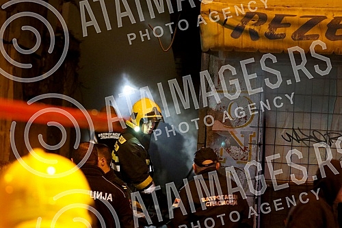 Fire on Savska Street.Pozar u Savskoj ulici.
