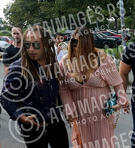 Baptism of the daughter Tara, of singing pair - Ana Nikolic and Stefan Djuric - Rasta.Krstenje cerke Tare pevackog para Ane Nikolic i Stefana Djurica Raste.