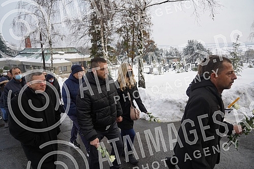 Funeral of Kristina Kika Djukic at the Lesce cemetery.Sahrana Kristine Kike Djukic na groblju Lesce.