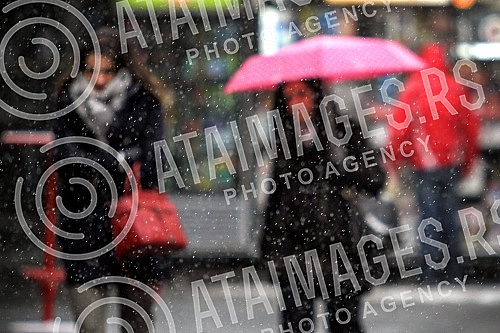 Snow in Belgrade.Sneg u Beogradu.