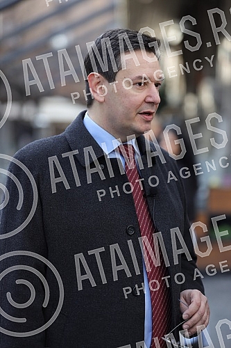 In Knez Mihailova Street, near the Russian Tsar restaurant, a press conference was held by the president of the movement In Knez Mihailova Street, near the Russian Tsar restaurant, a press conference was held by the president of the movement