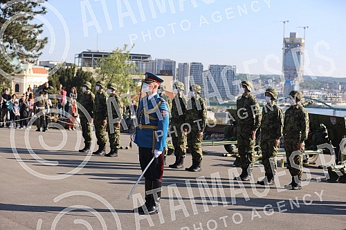 The two-day celebration of the Day of Victory over Fascism in the Second World War - May 9, began with the firing of honorary platoons of the Serbian Army from the Sava Terrace on Kalemegdan.Dvodnevno obelezavanja Dana pobede nad fasizmom u Drugom 