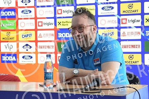 Press conference of the men's A national team of Serbia before the match of the 6th round of group A in the qualifiers for going to the World Cup 2023, which our national team will play on Sunday, July 3 in the low Cair hall against Belgium.Konfere