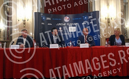 On the occasion of organizing the World Wrestling Championship, a press conference was held in the Old Palace.Povodom organizovanja Svetskog prvenstva u rvanju, u Starom dvoru odrzana je konferencija za medije. 