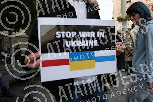 Protest of Russian emigrants against the mobilization that is being carried out in Russia, and at the invitation of the Russian movement 
