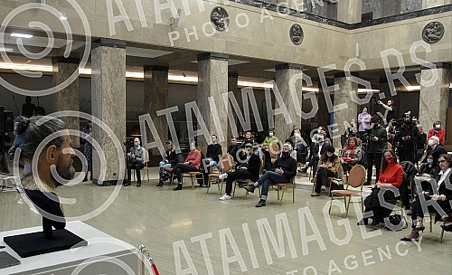 The prehistoric MetaHuman man, who really lived 10,000 years ago in Lepenski vir, was presented at the National Museum, after the world premiere of the global innovation from Serbia at Expo 2020 Dubai, on December 16, 2021.Praistorijski MetaHuman c