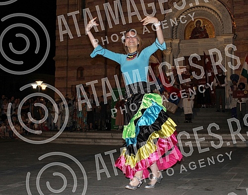 Opening ceremony of Dukat fest held in Banja Luka in front of temlp of Hrista Spasitelja.Svecana ceremonija otvaranja Dukat festa odrzana u Banja Luci ispred Hrama Hrista Spasitelja.