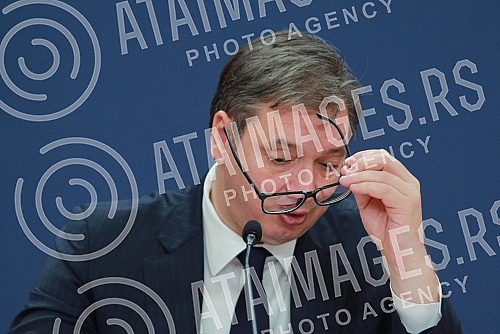 The annual press conference of the President of the Republic of Serbia, Aleksandar Vucic, at which Serbia's development plans for 2022 were presented, within which new investment and development projects were announced, was held at the Palace of Serb