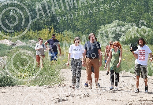 The press conference of the co-chair of the European Green Party and MEP of the Greens / EFA Thomas Weiss, Iva Markovic from the Right to Water Initiative and the representative of the association Bela caplja 1165 Ana Dzakic was held at the location 