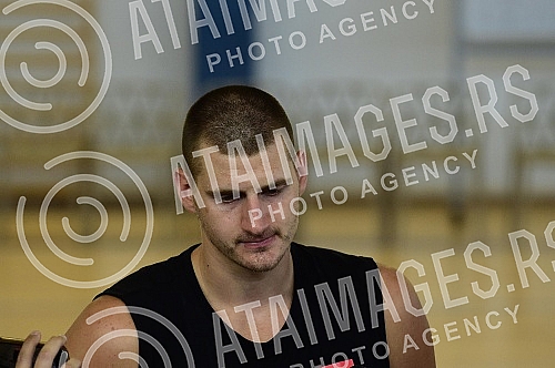 The open part of the training of the men's senior basketball team of Serbia at the FSS Sports Center in Stara Pazova.Otvoreni deo treninga muske seniorske kosarkaske reprezentacije Srbije u Sportskom centru FSS u Staroj Pazovi. 