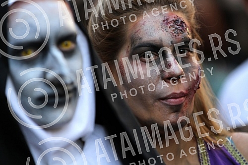 Zombie Walking in Belgrade as an announcement for the Festival of Serbian Film of Fantasy.Zombi setnja u Beogradu kao najava za Festival srpskog filma fantastike