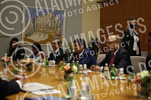 Bilateral meeting between the President of the Republic of Serbia, Aleksandar Vucic  and the Minister of Foreign Affairs of the People 's Republic of Bangladesh, Abul Kalam Abdul Momen.Bileteralni sastanak predsednika Republike Srbije Aleksandra Vu