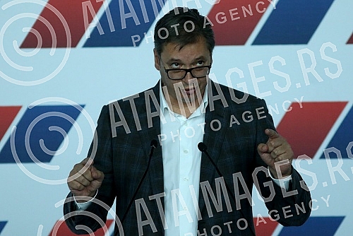 Session of the Main Board of the Serbian Progressive Party held at Pinky Hall.Sednica Glavnog odbora Srpske napredne stranke odran u hali Pinki.