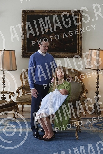 His Royal Highness Prince Philip Karadjordjevic and Danica Karadjordjevic with his son Stefan at the White Palace.Njegovo Kraljevsko Visocanstvo Princ Filip Karadjordjevic i Danica Karadjordjevic sa sinom Stefanom na Belom dvoru.