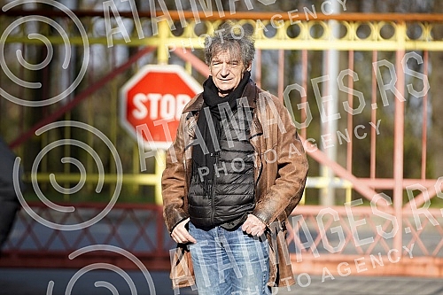 Recording of a TV show about Predrag Miki Manojlovic on Kosutnjak.Snimanje TV emisije o Predragu Mikiju Manojlovicu na Kosutnjaku