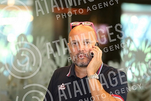 Press conference on the departure of the senior men's national team of Serbia to the World Cup in China.Konferencija za medije u hotelu Crown Plaza povodom odlaska seniorske muske reprezentacije Srbije na Svetsko prvenstvo u Kinu.