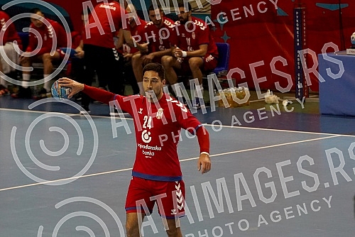 The first qualifying match for the Mens EHF EURO 2022 between Serbia and France. Prva utakmica kvalifikacija za EHF Evropsko prvenstvo 2022 . izmedju Srbije i Francuske 
