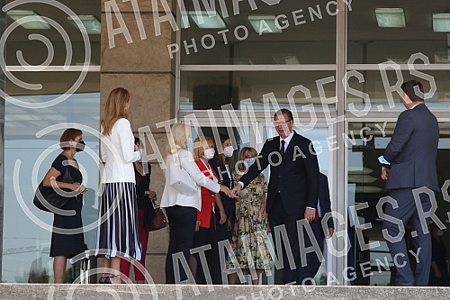 The President of the Republic of Serbia, Aleksandar Vucic, attended the handover of 26 specialized vehicles for the transport of vaccines and medical personnel procured with IPA 2020 funds through the EU Local Development Project (EU PRO PLUS), imple
