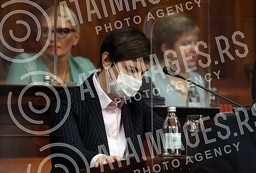 The Prime Minister of the Republic of Serbia, Ana Brnabic, and members of the Government, are answering questions from MPs in the House of the National Assembly.Predsednica Vlade Republike Srbije Ana Brnabic sa clanovima vlade, odgovara na pitanja 