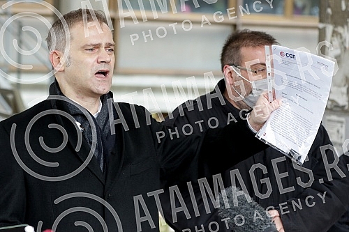 In front of the Third basic prosecutor's office, a press conference was held by the deputy president of the Party of freedom and justice, Borko Stefanovic, on the topic 