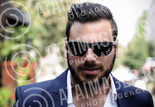 Press conference of Croatian cello duo - 2Cellos held in restaurant 