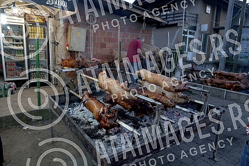 The festival in honor of roast - Pecenjijada in Stopanja..Festival u slavu pecenja - Pecenjijada u Stopanji.